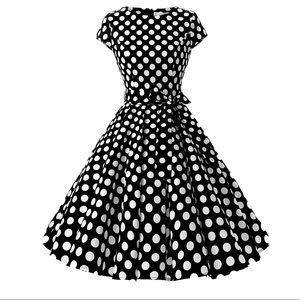 50’s style polka dot dress